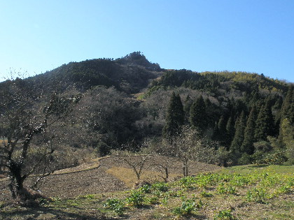 平塚から西に見た平塚浅間山