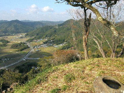 左下に打墨神社、北に名所塚、観音台