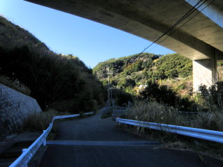 富津館山道の下を西へ