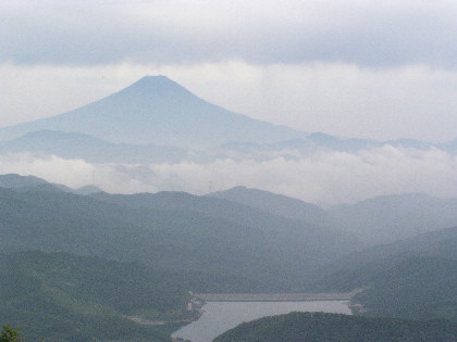 富士山と上日川ダム