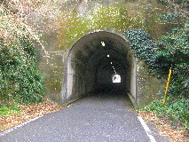 大沢集落に入るトンネル