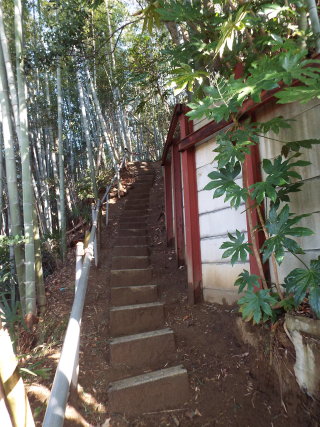 住宅地脇の階段径
