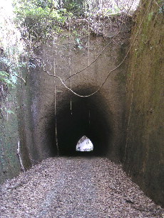 素堀のトンネル