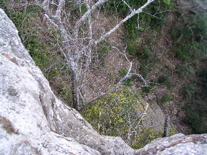 笹子塚手前の露岩
