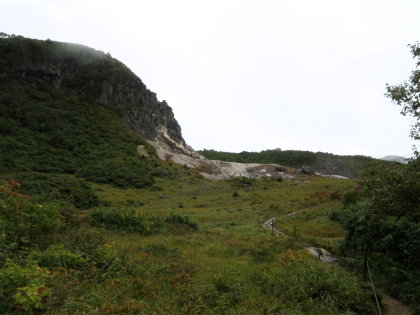 ゆげ山と賽の碩手前の湿原
