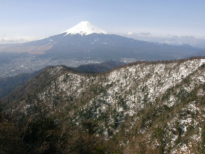 南に富士山