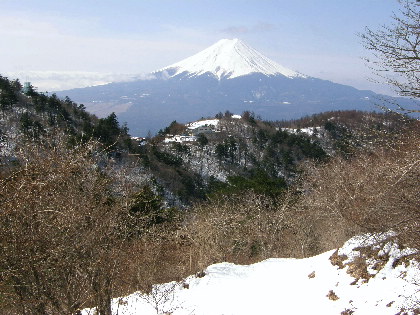 南に木無山と富士山