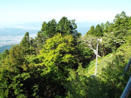 南西に箱根の山々