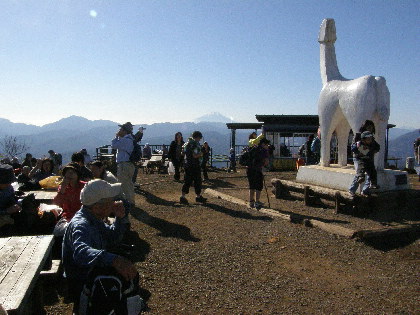 白馬の正面は富士山